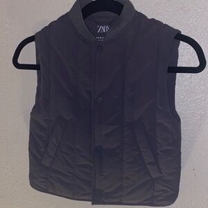 ZARA kids Quilted Puffer Vest - grey